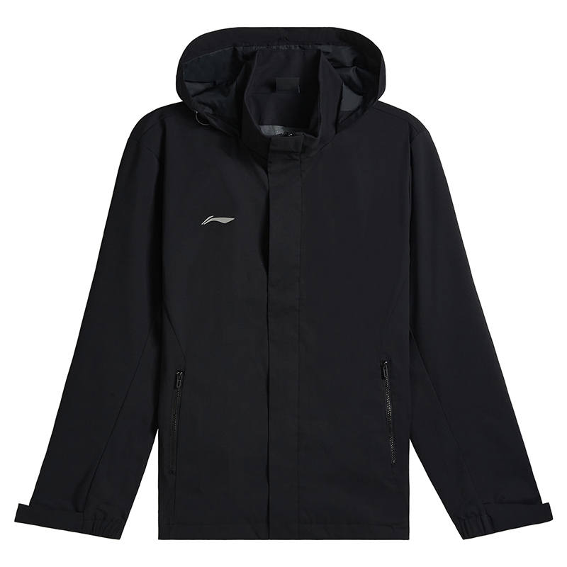 Li-Ning Li Ning Trench Coats Men's Black Hooded Moderate
