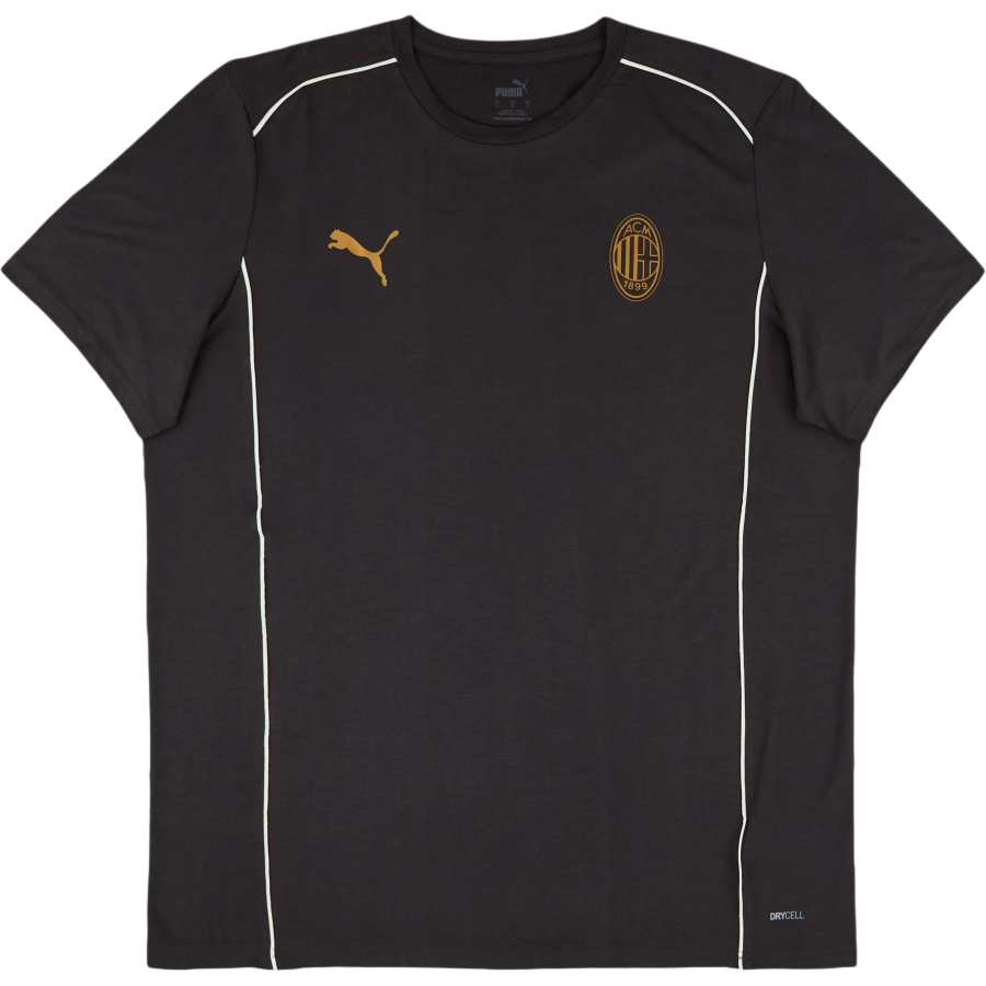 PUMA AC Milan T Shirts Unisex Black Crew Neck Moderate