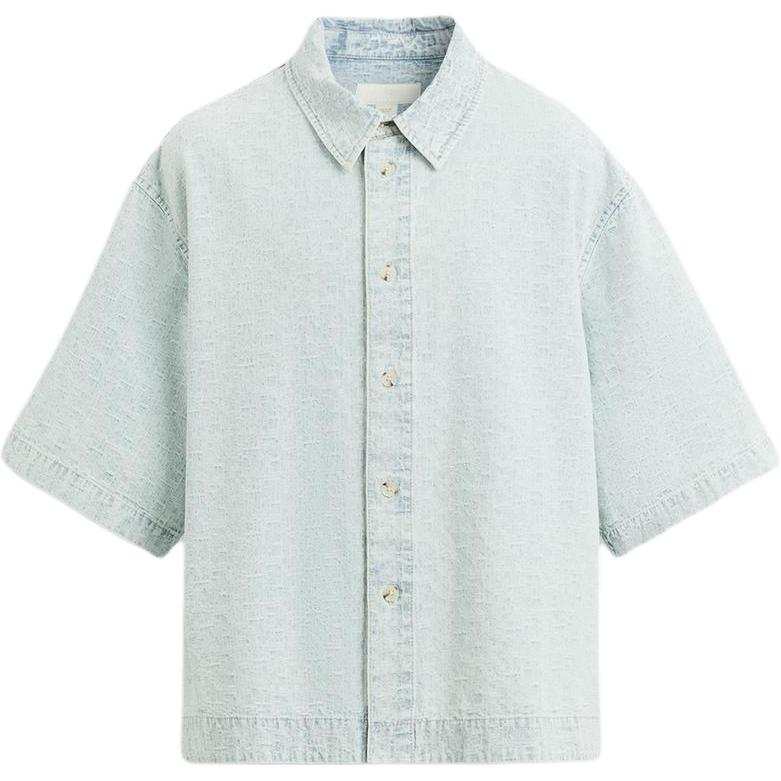 ZARA ZARA Shirts Men's Light Blue Lapel Moderate