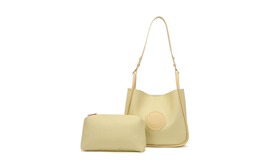 Sanrio Hello Kitty Pu Combo Bag, Shoulder Bag Women's Beige Yellow/Khaki