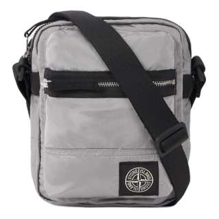 STONE ISLAND Nylon Shoulder Bag, Crossbody Bag Men's Pearl Gray