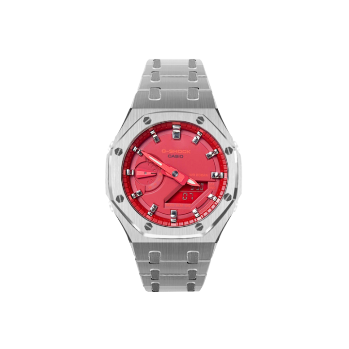 CASIO CASIO Men Liquid Crystal/Analog Dual Display Series Red Watch