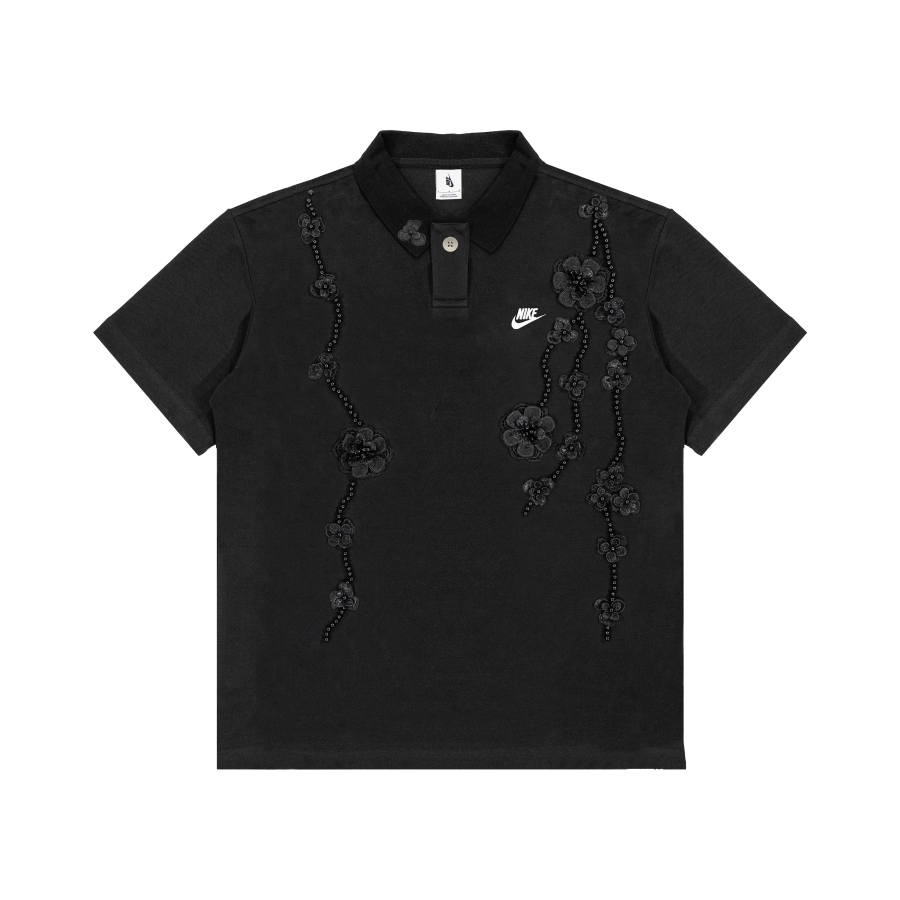 Nike Nike Polo Shirts Unisex Black Crew Neck Thickened Straight Fit