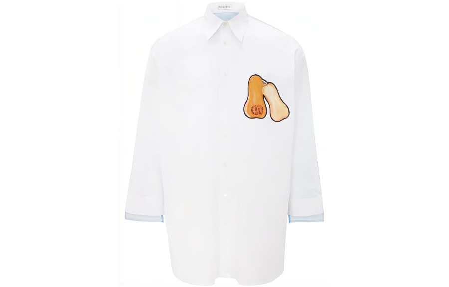 JW Anderson Shirts Men's White Lapel Moderate Shirt