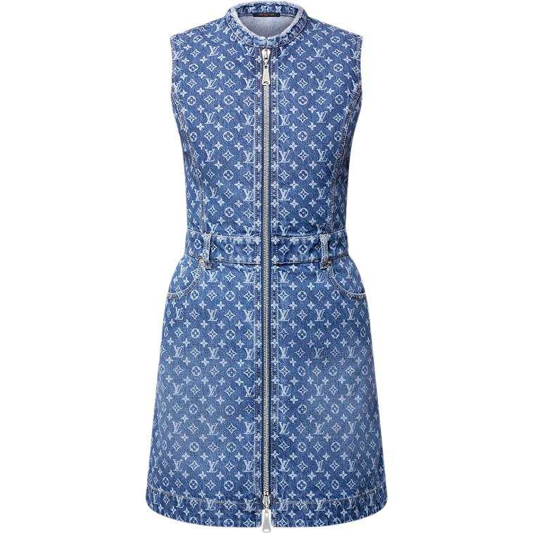 LOUIS VUITTON Lv Monogram Denim Dress