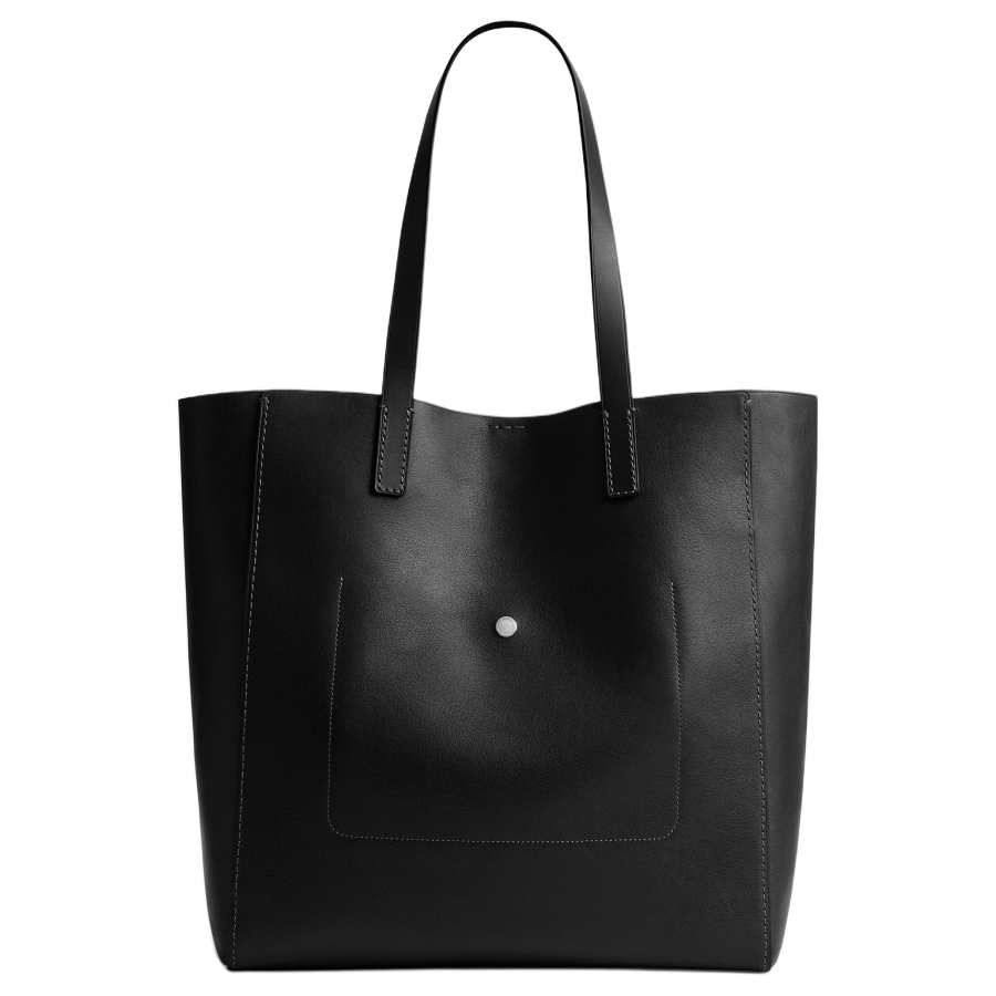 COACH Cow Leather Tote Bag, Shopping Bag, Handbag, Shoulder Bag Large Women's Black
