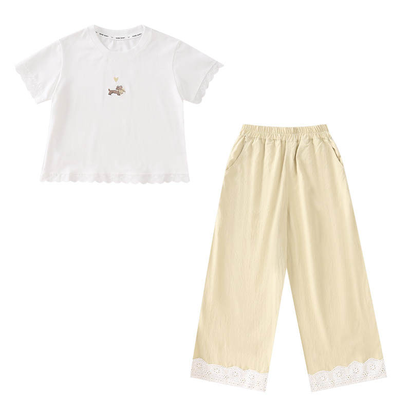 PROTECTCAMEL Kids Casual Sportswear Crew Neck Moderate Short