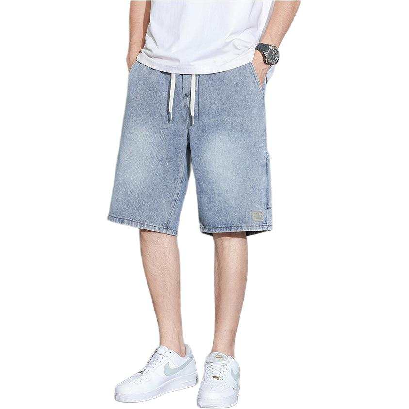 Tonlion Denim Shorts Unisex Light Blue Thin