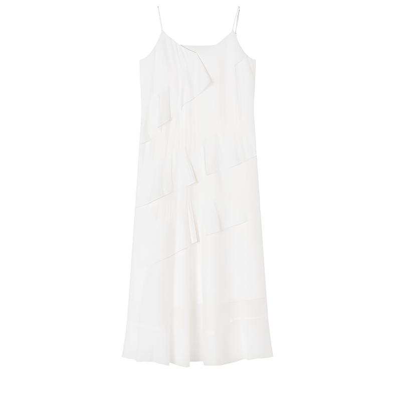 XIANGYING Slip Dresses Women's White Thin