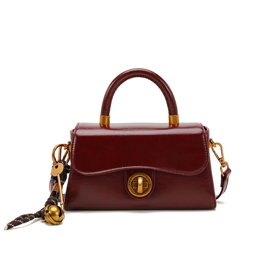 PAYOT Synthetic Leather Handbag Regular Women's Burgundy