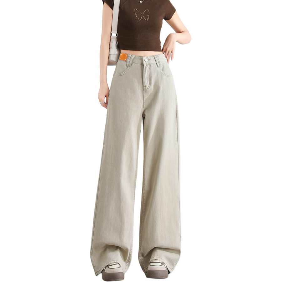 BALENO Jeans Women's Khaki Moderate Wide Leg Pants