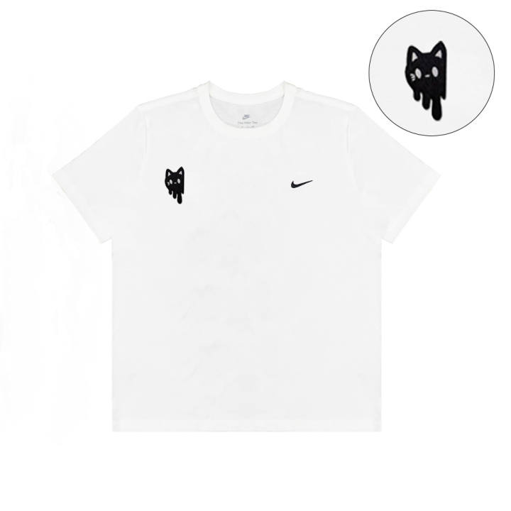 Nike Nike Dri Fit T Shirts Unisex White Crew Neck Moderate Straight Fit