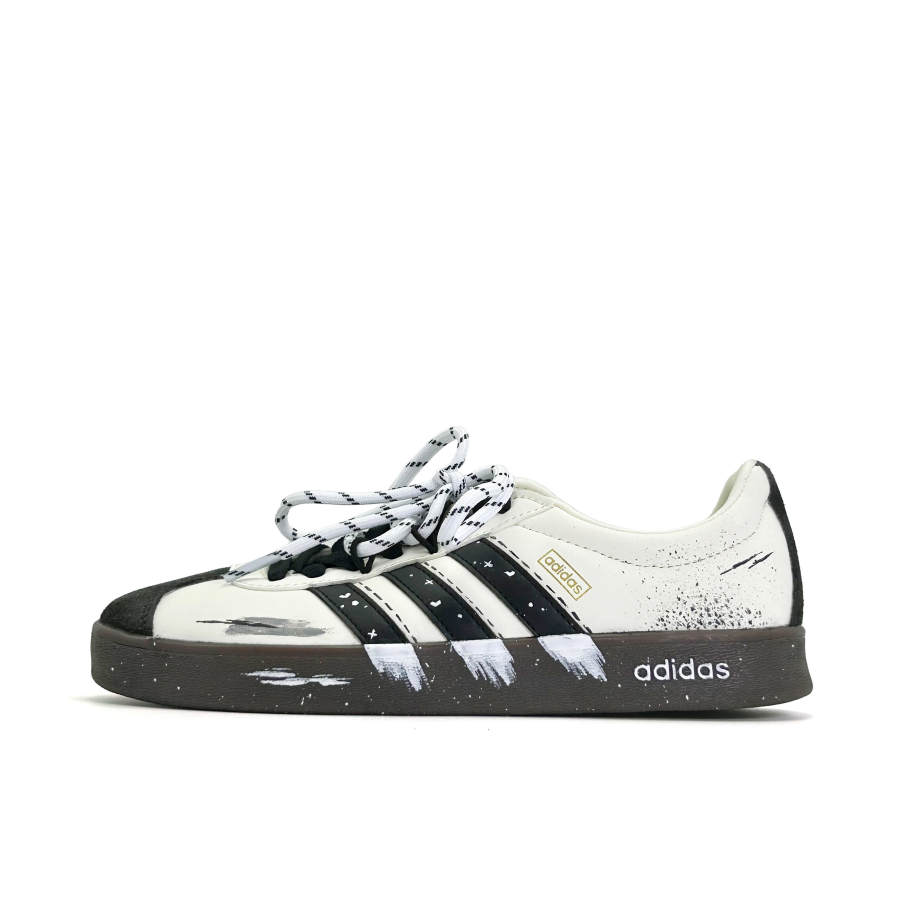 Adidas Adidas VL COURT 2.0 Abrasion Resistant Low top German Army Trainers Unisex Black White