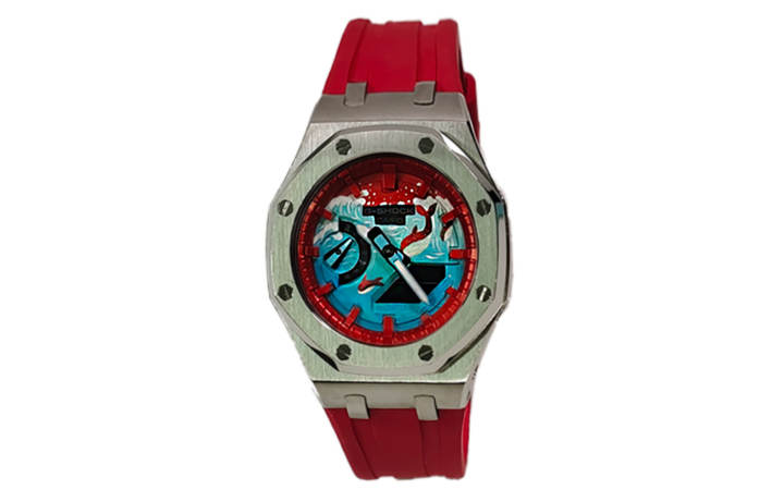CASIO CASIO Custom Collection GA2100 Collection Quartz Movement Watch Unisex Red Watch Dial