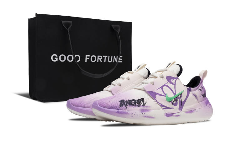 Nike Nike E Series AD Angel Demon, Special Shopping Bag Low top Casual Shoes Unisex Purple