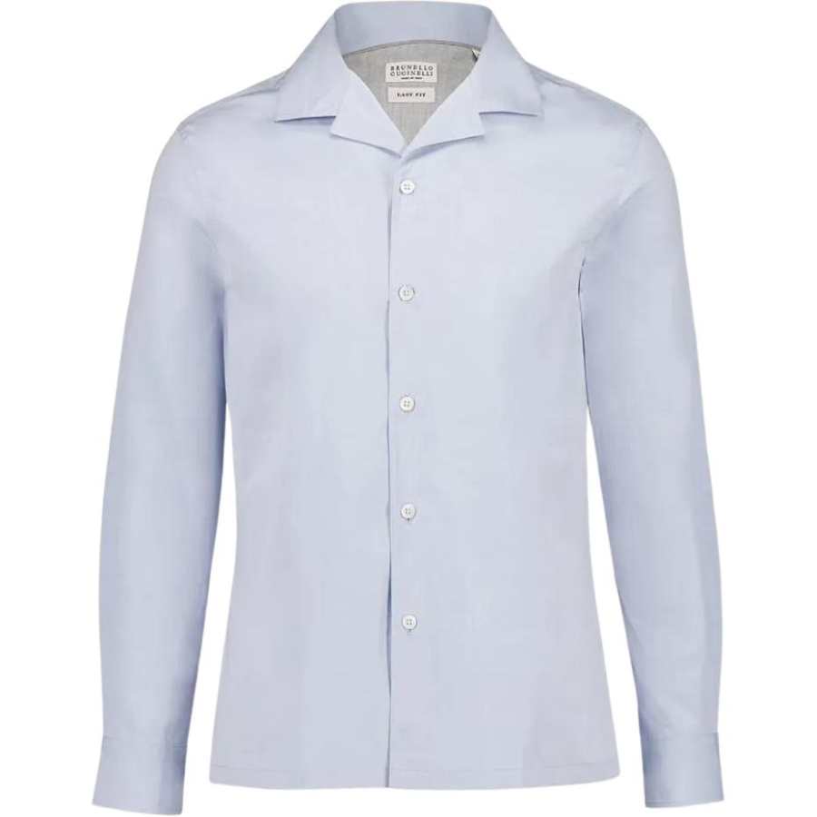 Brunello Cucinelli Long Sleeved Straight Hem Shirt