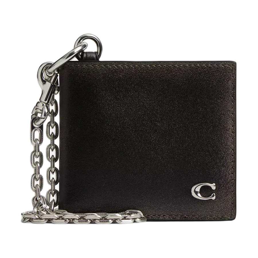 COACH COACH Cow Leather Wallet Men's Black