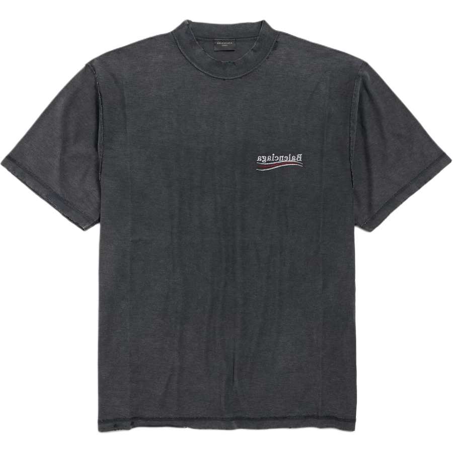 Balenciaga Logo Printed Crewneck T Shirt