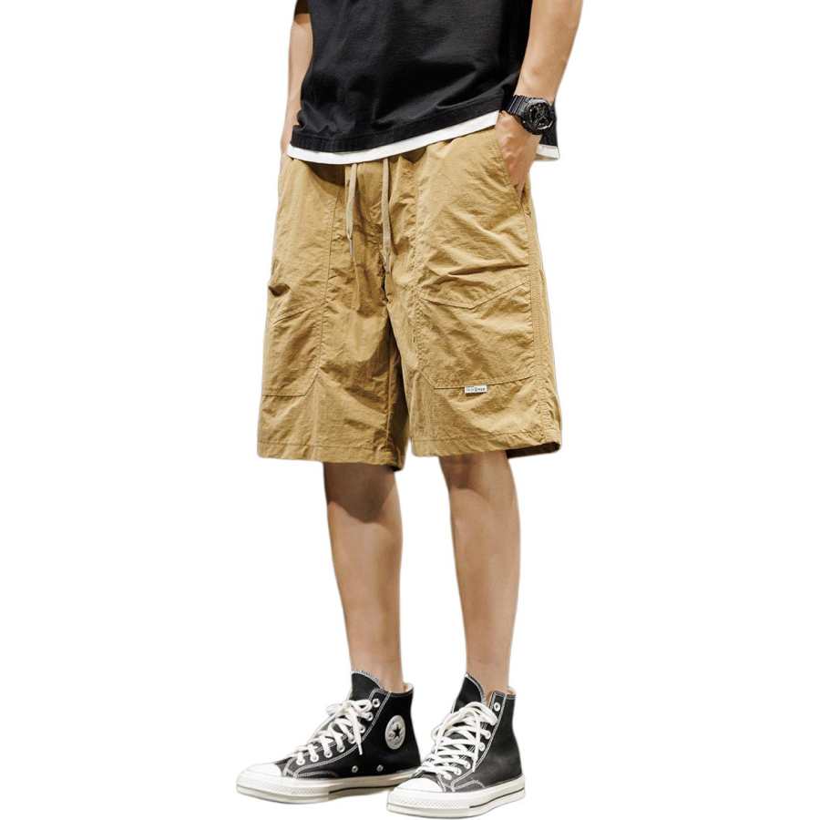 Tonlion Casual Shorts Unisex Ginger Yellow Thin
