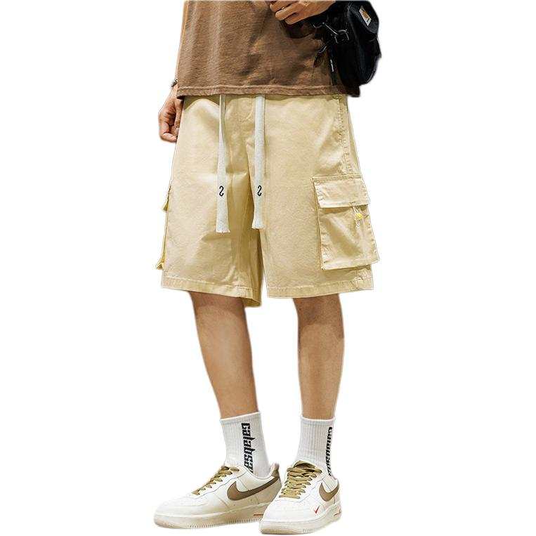 Tonlion Casual Shorts Unisex Apricot Thin