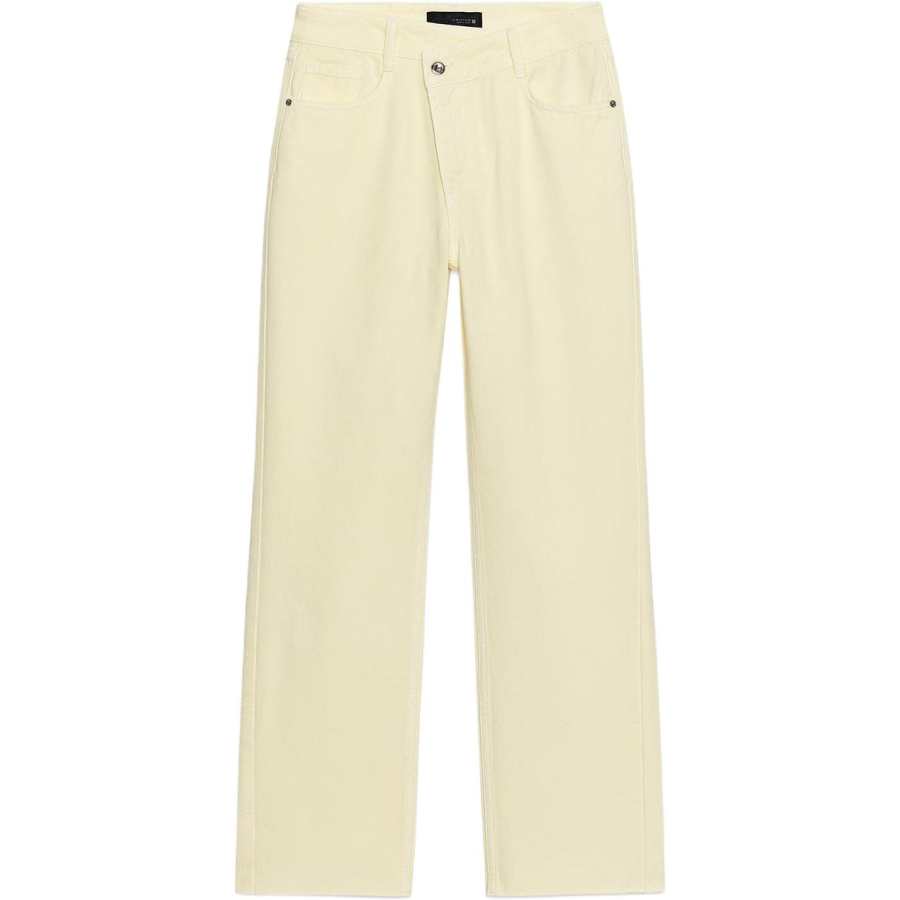 ZARA Jeans Women's Yellow Moderate Straight Fit Pants