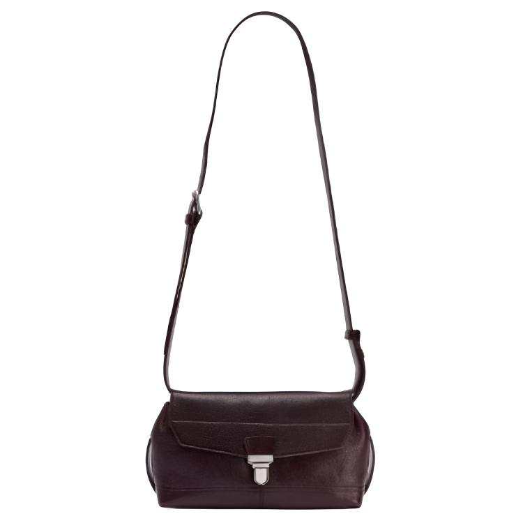 Lemaire Cow Leather Shoulder Bag Small Women's Dark Purple