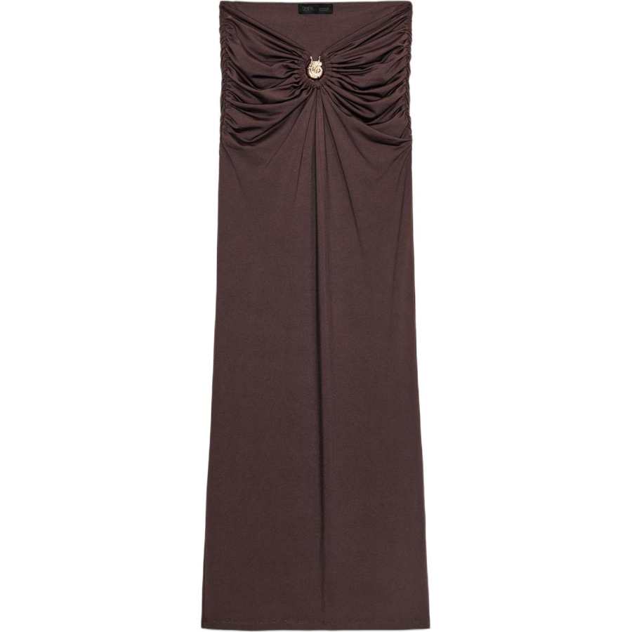 ZARA Casual Long Skirts Women's Dark Brown Moderate