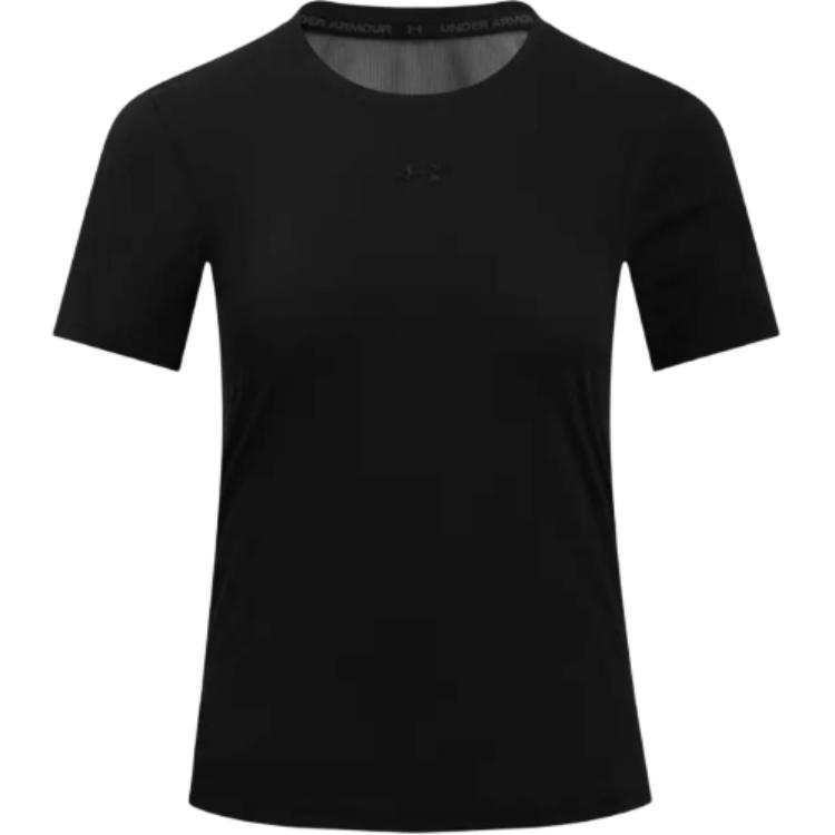 Under Armour T Shirts Women's Black Crew Neck Moderate