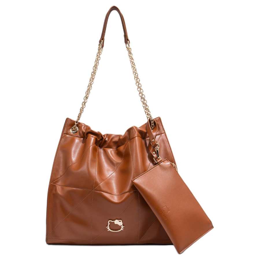 Sanrio Pu Tote Combo Bag, Shoulder Bag Regular Women's Brown