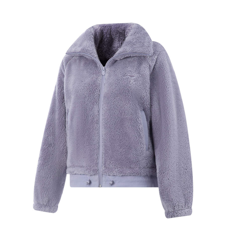 Li-Ning Li Ning Fitness Series Fleece Lined Thermal Windproof Water Repellent Stand Collar Athleisure Coat Women's