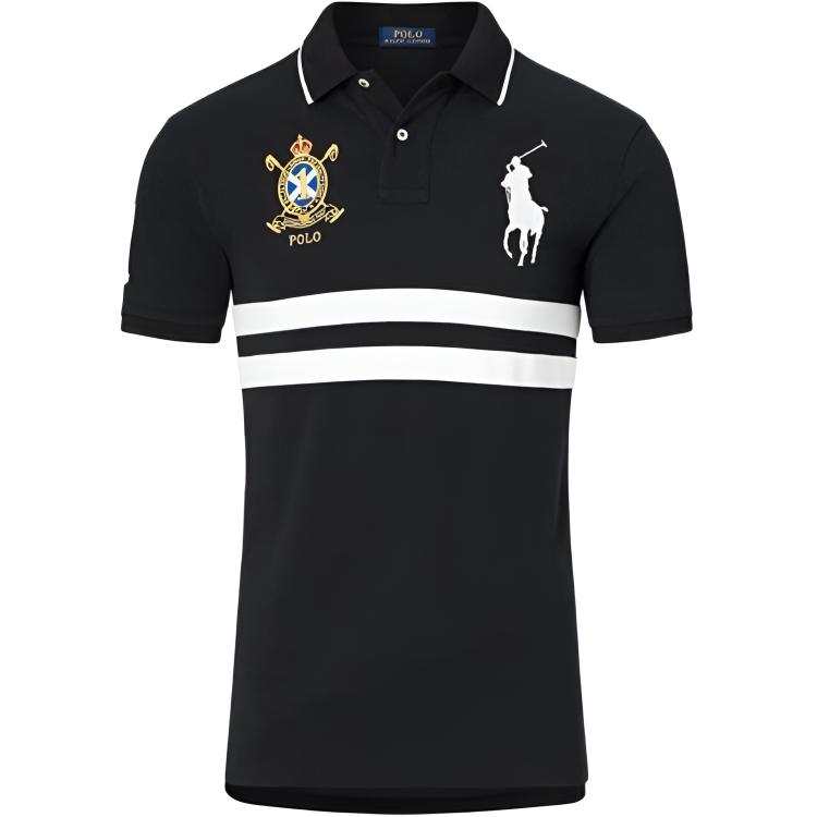 Polo Ralph Lauren Big Pony SS24 Polo Shirt Custom Men's Black