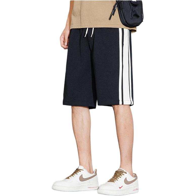 Tonlion Casual Shorts Unisex Black Thin