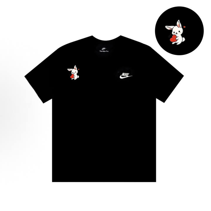 Nike Nike T Shirts Unisex Black Crew Neck Thin Straight Fit