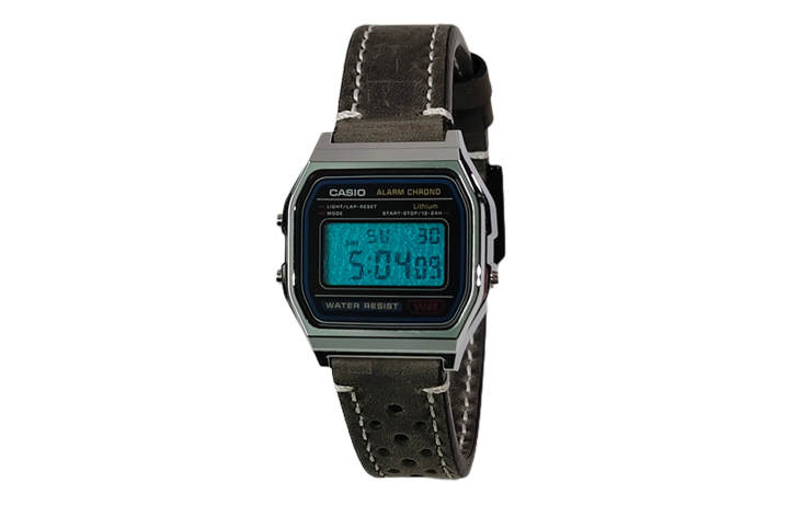 CASIO CASIO Custom Collection Quartz Movement Leather Strap Watch Unisex Black Dial
