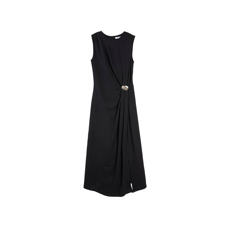 ELLE Sleeveless Dresses Women's Black Crew Neck Moderate