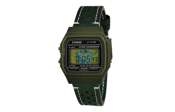 CASIO CASIO Custom Collection Quartz Movement Leather Strap Watch Unisex Black Dial