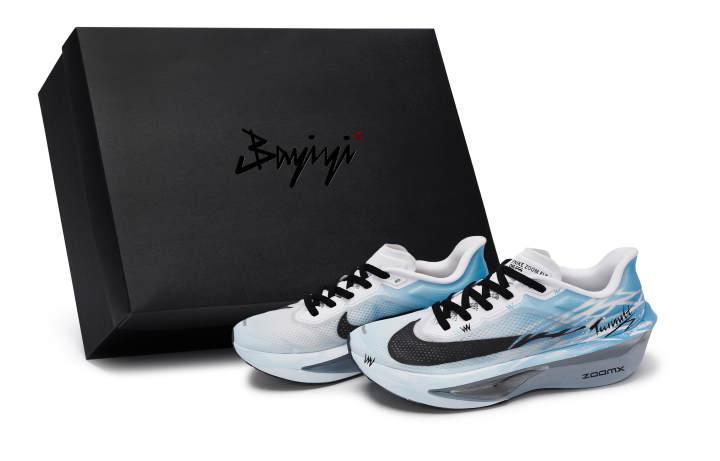 Nike Nike Zoom Fly 6 Abrasion Resistant Abrasion Resistant Low top Running Shoes Men's Gray White Blue