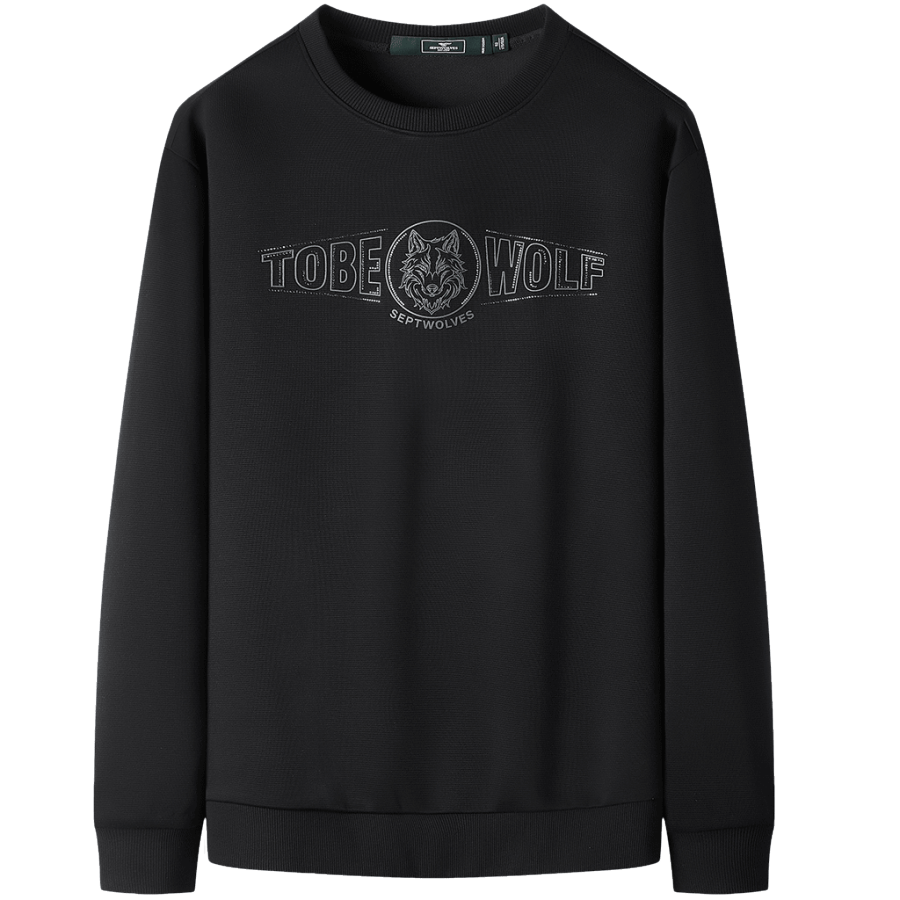 SEPTWOLVES SEPTWOLVES Sweatshirts Unisex Black Crew Neck Moderate Regular