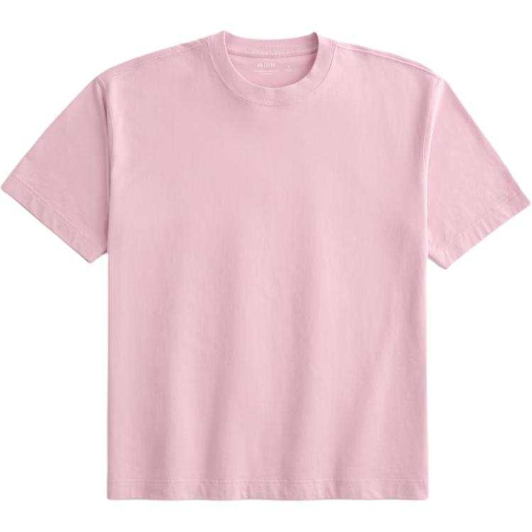 Hollister/ T Shirts Men's Pink Crew Neck Moderate