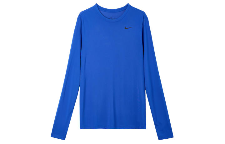 Nike Nike T Shirts Men's Blue Crew Neck Moderate Straight Fit
