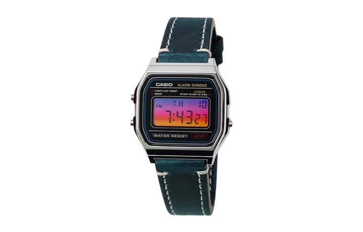 CASIO CASIO Custom Collection Quartz Movement Genuine Leather Strap Watch Men's Watches Black Dial