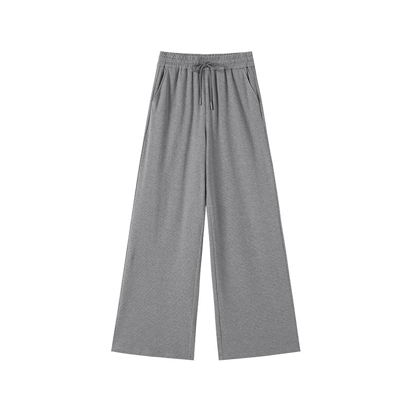 XIANGYING Casual Pants Women's Medium Gray Moderate Straight Fit Pants