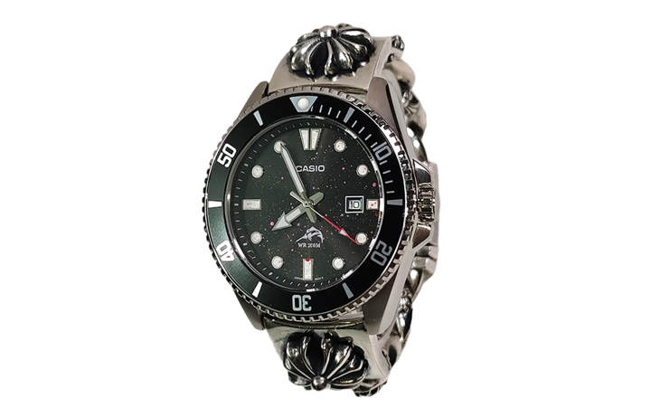 CASIO CASIO Custom Collection Quartz Movement Stainless Steel Strap Watch Unisex Black Dial