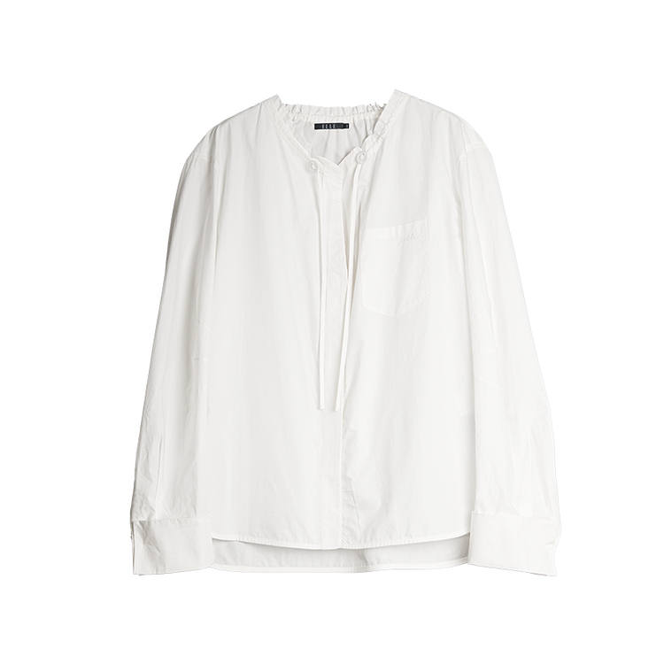 ELLE Shirts Women's White Crew Neck Moderate Shirt