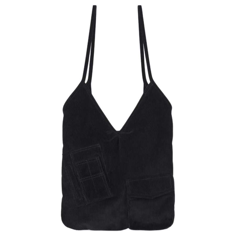 WE11DONE Cotton Tote Bag, Shopping Bag, Handbag, Shoulder Bag Men's Black