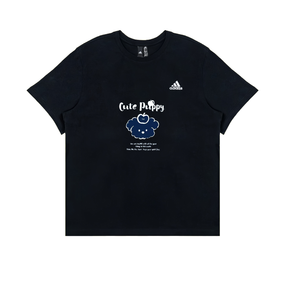 Adidas Adidas T Shirts Unisex Black Crew Neck Moderate Straight Fit