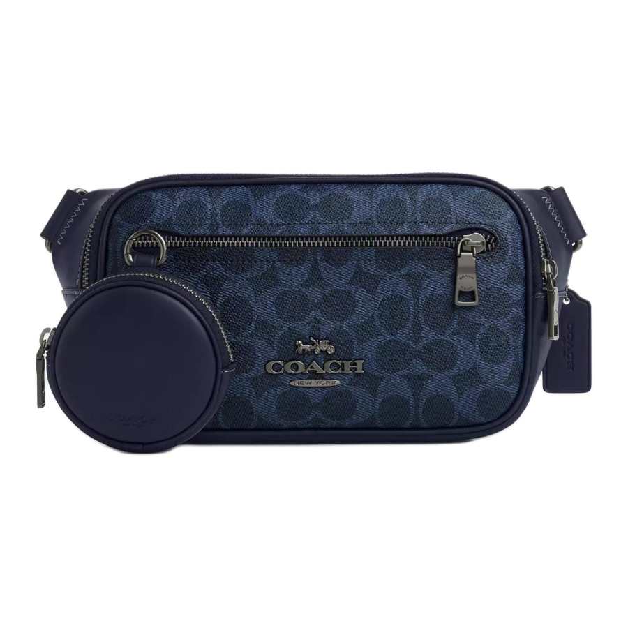 COACH Elias Artificial Leather Fanny Pack Large Men's Blue