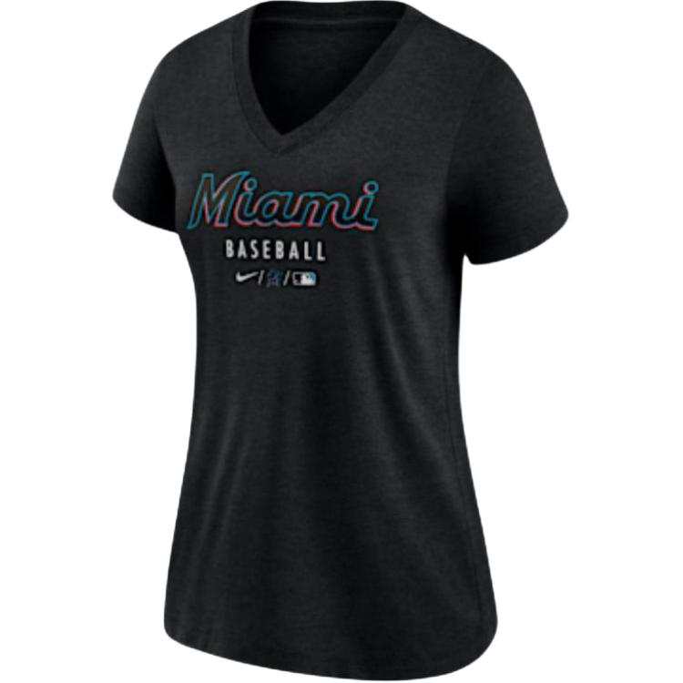 Nike Nike Miami Marlins Authentic Collection Women's Nike Mlb V-Neck T-Shirt