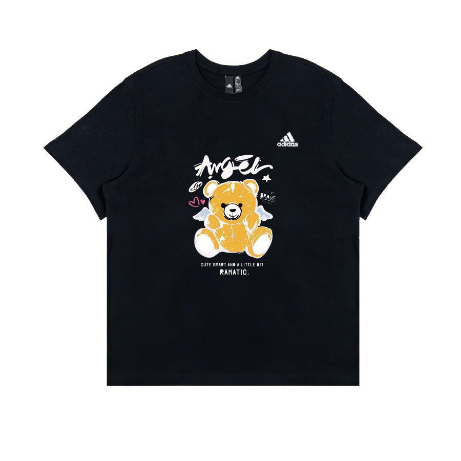 Adidas Adidas T Shirts Unisex Black Crew Neck Moderate Straight Fit