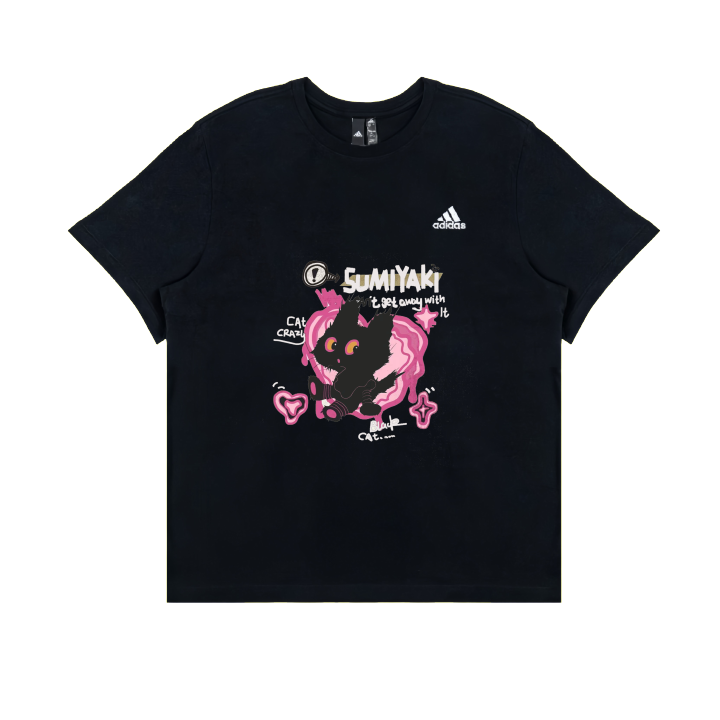 Adidas Adidas T Shirts Unisex Black Crew Neck Moderate Straight Fit